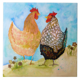 Cheery Chickens Keramische Keuken Tegel Tegeltje