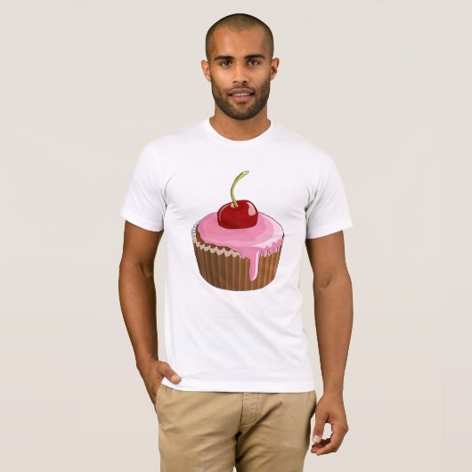 Cheery Cupcake Mannen T-shirt (Voorkant volledig)
