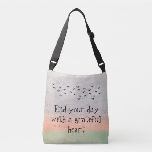 Cheery "Inspirerend Words" Sunrise Canvas tas