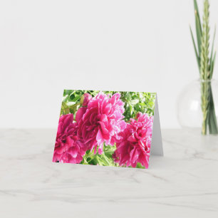 Cheery Peonies/Note Card Kaart