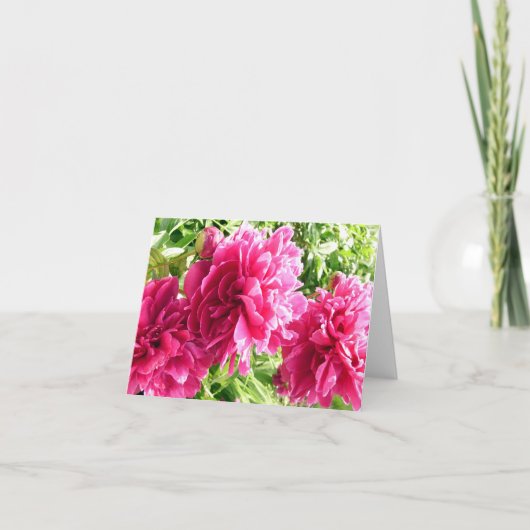 Cheery Peonies/Note Card Kaart (Voorkant)