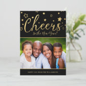 Cheery Stars Photo Carte du Nouvel An (Debout devant)