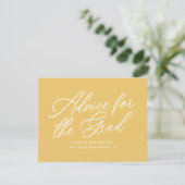Cheery Yellow Script-Afstuderen Advieskaart (Staand voorkant)