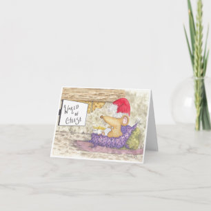 Cheese and Mouse Kerstmis Kaart