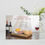 Cheese and wine bridal shower Invitation (Debout devant)