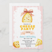 Cheese Birthday Party Invitation (Devant / Derrière)