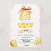 Cheese Birthday Party Invitation Kaart (Voorkant)