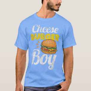 Cheese Burger Boy Hamburger Burger Distress T-shirt
