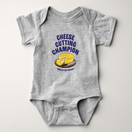 Cheese Cutting Champion Baby Bodysuit (Voorkant)