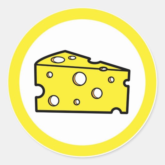 Cheese flavor circle sticker labels (Voorkant)