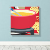 Cheese Fondue Canvas Afdruk (Insitu (Houten vloer))