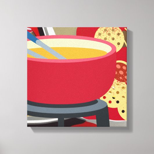 Cheese Fondue Canvas Afdruk (Voorkant)