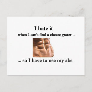 Cheese Grater Abs Briefkaart -