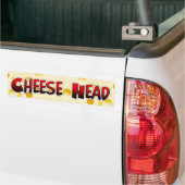 Cheese Head Wisconsin Humor Bumpersticker (Op Truck)