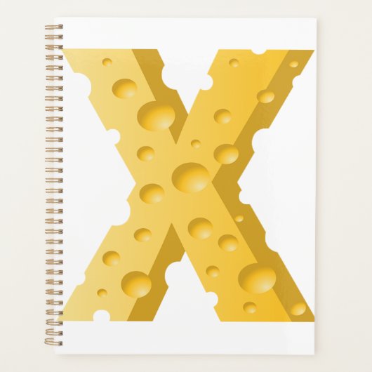 Cheese Letter X Typography (Devant)
