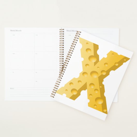 Cheese Letter X Typography Planner (Display)
