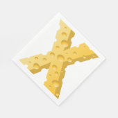 Cheese Letter X Typography Servet (Hoek)