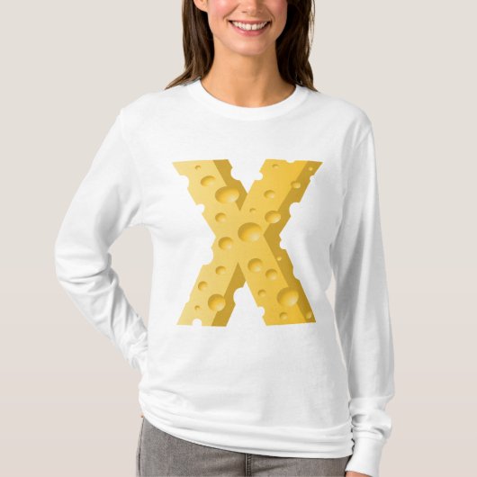 Cheese Letter X Typography T-shirt (Voorkant)