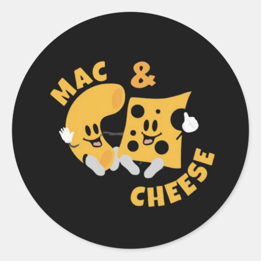 Cheese Mac & Cheese Grappig cadeau idee Ronde Sticker (Voorkant)