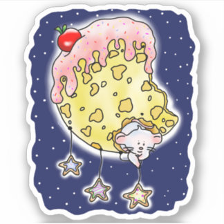 Cheese Moon & Mouse Hangende Suiker Cookie Sterren Sticker