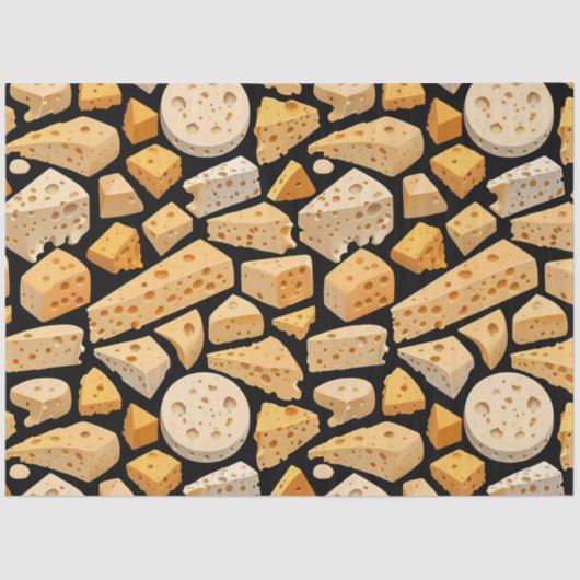 Cheese Pieces Natural Holes Pattern Decoupage Tissuepapier (Voorkant)
