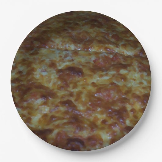 Cheese Pizza Papieren Bordje (Voorkant)