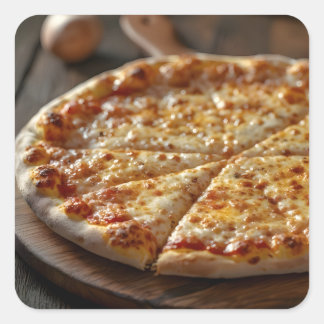 Cheese Pizza Vierkante Sticker