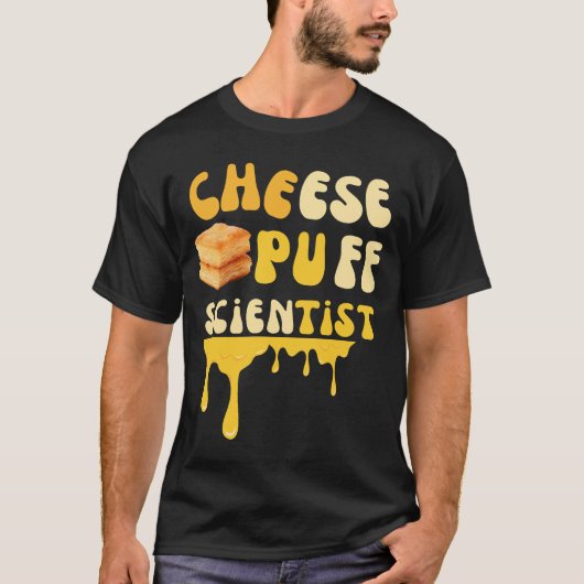 Cheese puff scientist t-shirt (Voorkant)