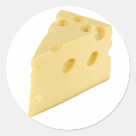 Cheese Slice Ronde Sticker (Voorkant)