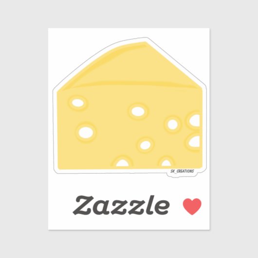 Cheese Slice Sticker (Vel)