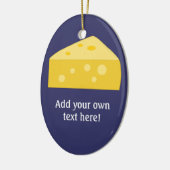 Cheese Wedge-afbeelding om te personaliseren Keramisch Ornament (Links)