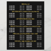 Cheese Wheels, Cheesemonger Adverteren Flyer (Achterkant)