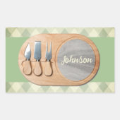 Cheeseboard Aangepaste Charcuterie Gepersonaliseer Rechthoekige Sticker (Voorkant)