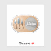 Cheeseboard Aangepaste Charcuterie Gepersonaliseer Sticker (Vel)