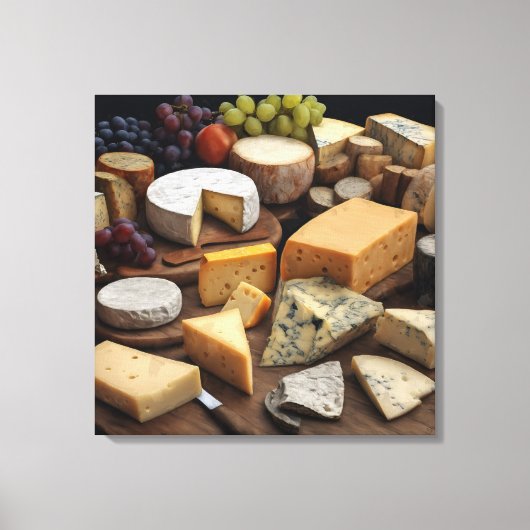Cheeseboard Stilleven - Ingewikkeld Canvas Print (Voorkant)