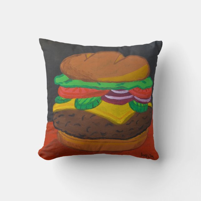 Cheeseburger 16 x coussin 16 carré (Recto)