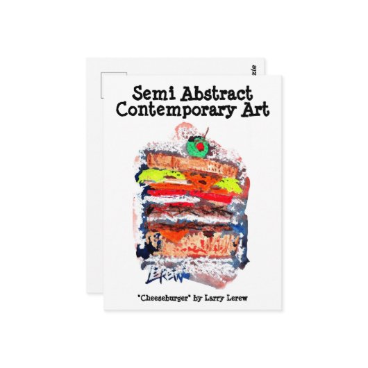 Cheeseburger #170229 briefkaart (Voorkant / Achterkant in situ)