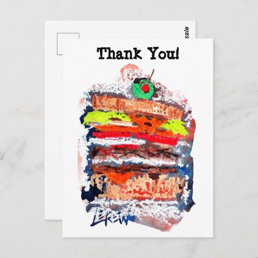 Cheeseburger #170229 carte postale (Devant / Derrière)