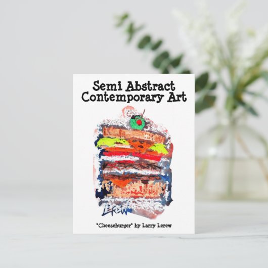 Cheeseburger #170229 carte postale (Debout devant)