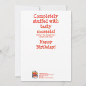 Cheeseburger #170229 Funny Birthday Card met vers Kaart (Achterkant)