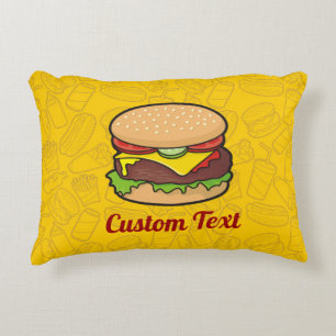 Cheeseburger Accent Pillow Accent Kussen