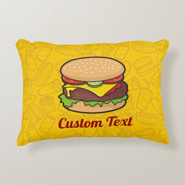 Cheeseburger Accent Pillow Kussen (Voorkant)