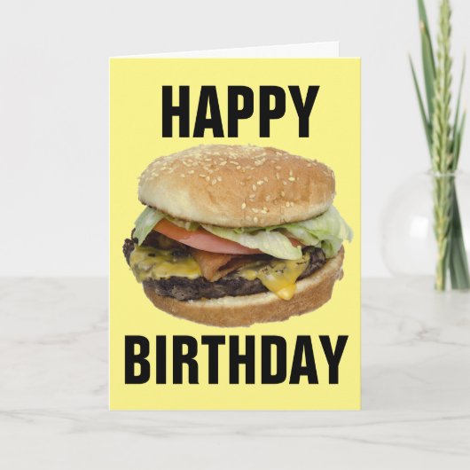 CHEESEBURGER ANNIVERSAIRE CARTES DE SALUT (Devant)
