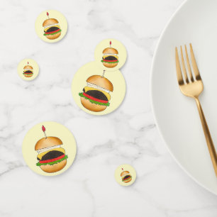 Cheeseburger BBQ Barbecue Cookout Confetti