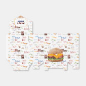 Cheeseburger BBQ Grill Fastfood Bedankdoosjes (Uitgevouwen)
