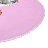 Cheeseburger Bird Black Capped Chickadee Pink Snijplank (Hoek)