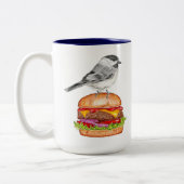 Cheeseburger Bird Chickadee Mug (Gauche)