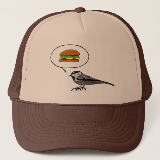 Cheeseburger Bird: Mountain Chickadee Trucker Pet (Voorkant)