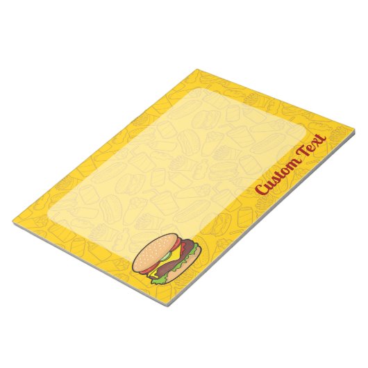 Cheeseburger-blocnote Notitieblok (Schuin)