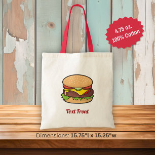 Cheeseburger boodschappentas tote bag